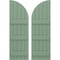 Ekena Millwork Americraft 5-Board (3 Batten) Wood Joined Board-n-Batten Shutters w/ Arch Top, ARW401BQ518X77TGH, PR ARW401BQ518X77TGH - alternate 1